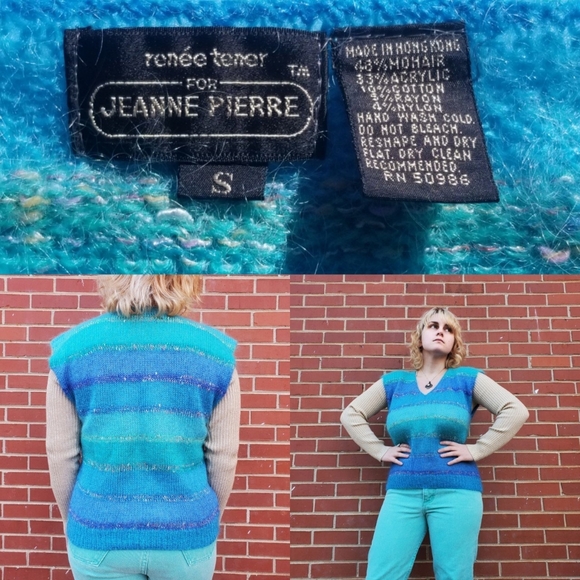 1980s Vintage Sleeveless Sweater by Jeanne Pierre - Picture 4 of 4